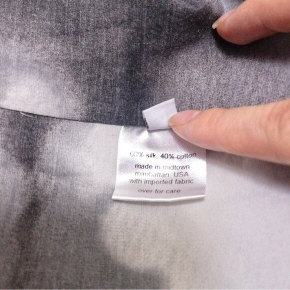 Rachel Comey Aten Silk Watercolor Dress 4 Square Neckline Organza Ruffle - Picture 12 of 12